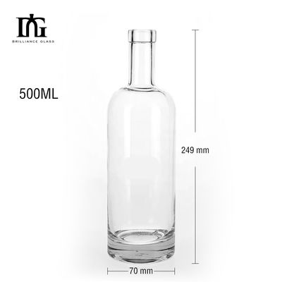 유리 병 700ml 500ml 로드카 와인 사용자 지정 스크린 인쇄 및 핫 스탬핑