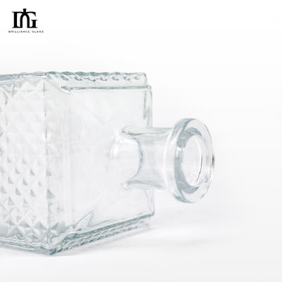 투명한 둥근 빈 플린트 스크루 캡 750ml 맞춤식 보드카 위스키 럼 유리 병