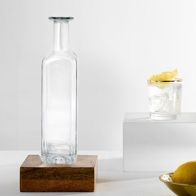 750ml 1000ml 위스키 럼 진 테킬라 유리 병 코크 stopper와 우아한 디자인