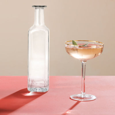 750ml 1000ml 위스키 럼 진 테킬라 유리 병 코크 stopper와 우아한 디자인