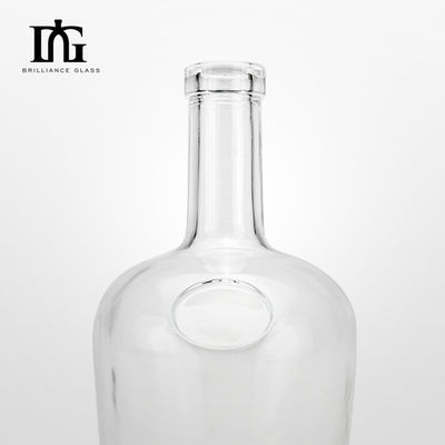 OEM/ODM 수용 가능한 코크 500ml 용량의 크리스탈 화이트 원형 와인 병