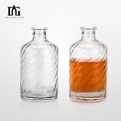녹화 된 유리 목걸이 500ml 폭카 병 두꺼운 바닥과 맞춤형 디자인