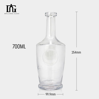 OEM/ODM 허용 750ml 위스키 진 보드카를 위한 슈퍼 플린트 유리 빈 술병