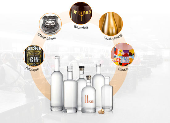 250ml/500ml/700ml/750ml 용량 유리 적색 와인 병 내구성 있고 공기 밀착 코크 봉쇄