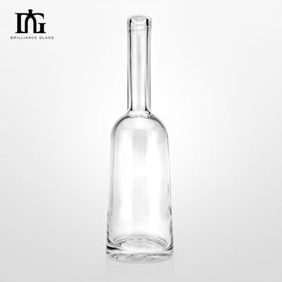 유리 와인 병 고 플린트 스피릿 100ml 둥근 모양 외로운 목 텅 비고 코크 주문 제작