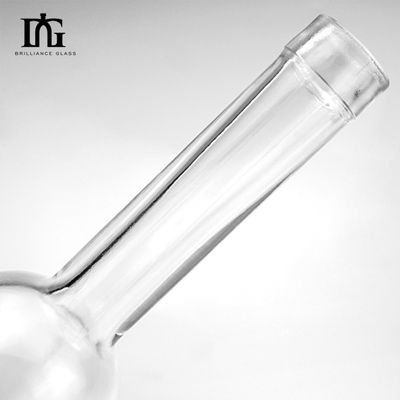 유리 와인 병 고 플린트 스피릿 100ml 둥근 모양 외로운 목 텅 비고 코크 주문 제작