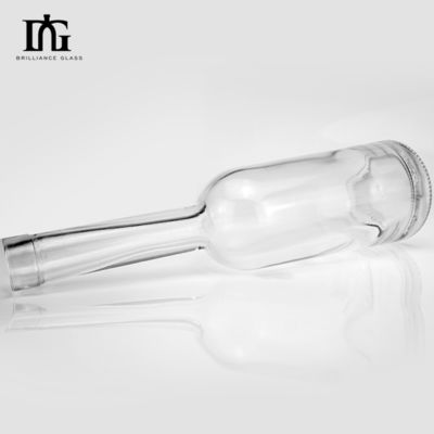 유리 와인 병 고 플린트 스피릿 100ml 둥근 모양 외로운 목 텅 비고 코크 주문 제작