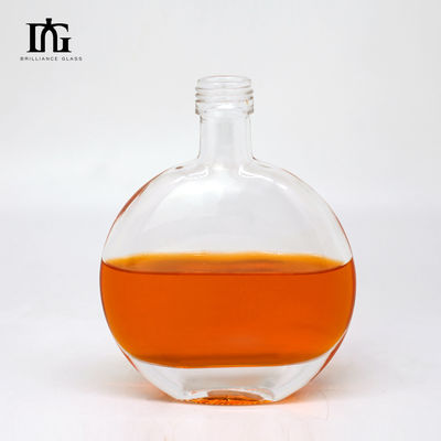 맞춤형 유리 목걸이 평평 둥근 정사각형 와인 병 코크와 나사 캡 250ml 500ml