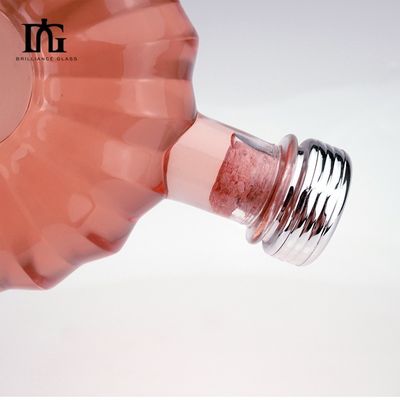 맞춤 맑은 유리 보드카 병 700ml 새겨진 및 뜨거운 스탬핑