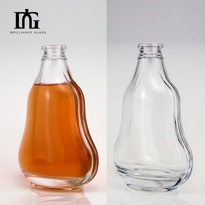 1000ml 맞춤형 맑은 유리 술 병 휘스키 유리 병 코크와 나사 캡