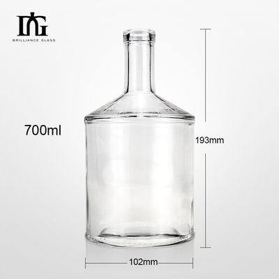 700ml OEM/ODM 허용 Hotsale 보드카 브랜디 콘크리트 와인 유리 병 코크