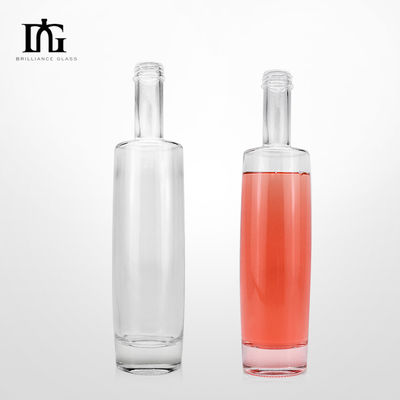 기본 재료 유리 주문형 원형 유리 병 500ml 750ml 와인 음료 물
