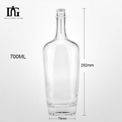 250ml/500ml/700ml/750ml 맞춤형 유리 보드카 위스키 진 병