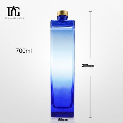 음주 및 음료 OEM/ODM 허용 위스키 브랜디 럼을위한 칠 된 700ml 유리 병
