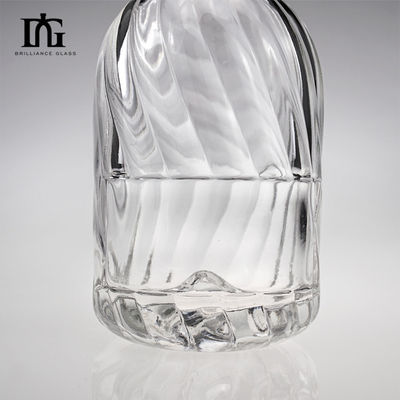 250ml/500ml/700ml/750ml 용량 녹화 표면 위스키 보드카를 위한 유리 병