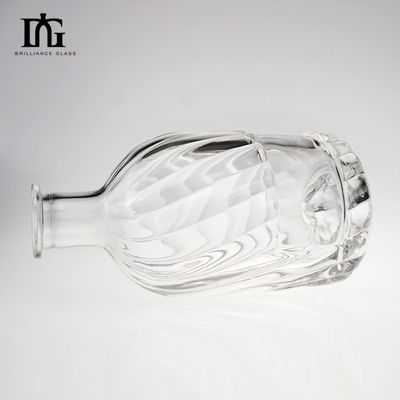 250ml/500ml/700ml/750ml 용량 녹화 표면 위스키 보드카를 위한 유리 병