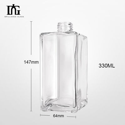 주문형 원형 700ml 투명 빈 유리 술병 위스키 보드카 테킬라