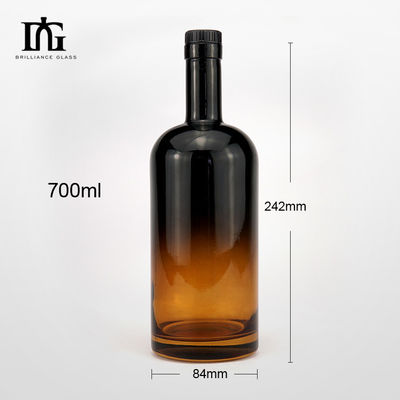 700ml 용량의 올리브 녹색 유리 병