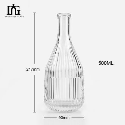 술 및 음료 유리 병 200ml 375ml 500ml 유리 목걸이 재료와 함께 보드카