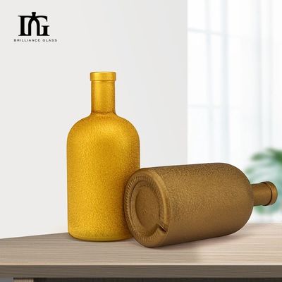 고품질 700ml 용량 코크 봉인 유리 보드카 병 투명