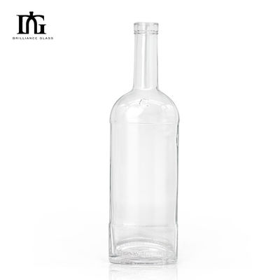 500ml 유리 목걸이 보드카 브랜디 위스키 평면 와인 병