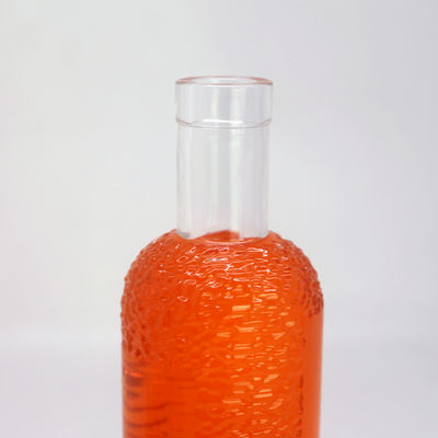 산성 에치 표면 처리 음료용 유리 병 용량 750ml 투명