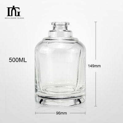 25OZ 둥근 술 병 정면 패널 디자인과 유리 한 손가락 총 손잡이 손잡이