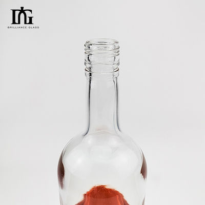500ml 맑은 플린트 둥근 과일 와인 유리 병