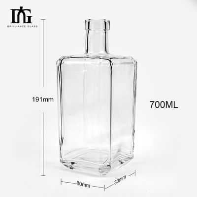 빈 브랜디 럼 진 위스키 보드카 유리 병 500ml 700ml 750ml 음주 포장