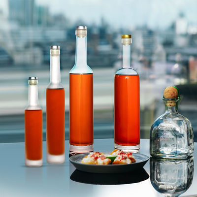 인쇄 처리 열 전달 인쇄 코크 뚜?? 이 있는 유리 병 350ml 500ml 750ml