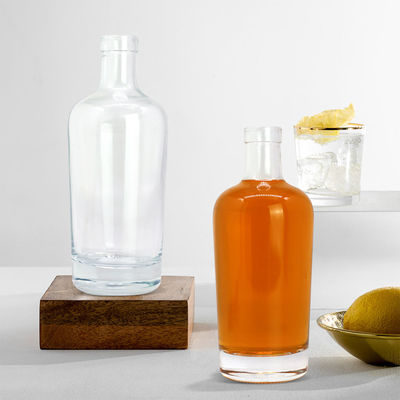 250ml/350ml/500ml/550ml/650ml/700ml/750ml 제곱 모양 디칼 수공업 진 병 유리