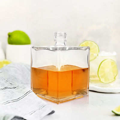 조각 정면 유리 술 병 100ml 200ml 250ml 500ml 700ml 1000ml 와인 위스키 브랜디 테킬라 진 병 코크
