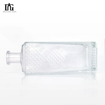 밀폐 유형 코크 700ml 375ml 500ml 위스키를 위한 유리 병 음주 광장 보드카