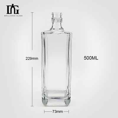 럭셔리 와인 음주 럼 위스키 진 보드카 500ml 맑은 유리 병 샘플 제공