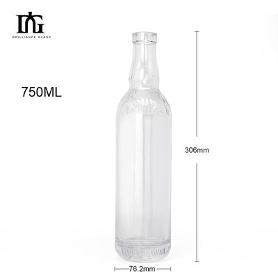 물체 재료 유리 750ml 500ml 위스키 진 위스키 병 음료 및 향수