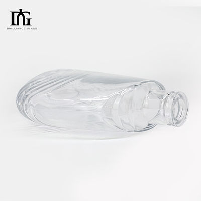 위스키와 브랜디를 위한 750ml 유리 투명한 원형 700ml 유리 마신 병 TJ008