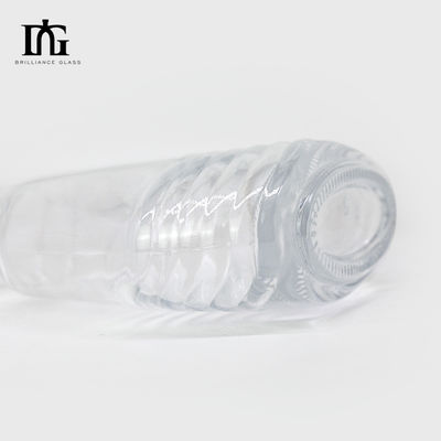 위스키와 브랜디를 위한 750ml 유리 투명한 원형 700ml 유리 마신 병 TJ008