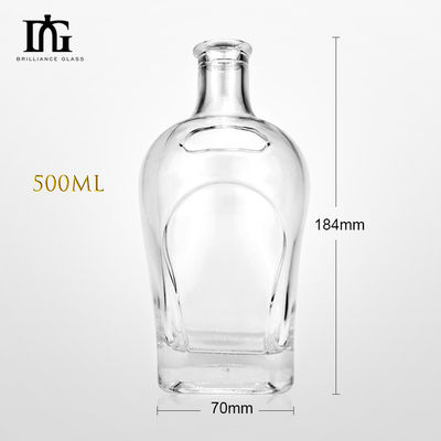 080 술 및 음료 코크 밀폐 된 유리 병 500ml/700ml/750ml